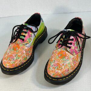 Dr. Martens Floral Leather Oxfords Size 6 Multicolor Patchwork 1461 Style
